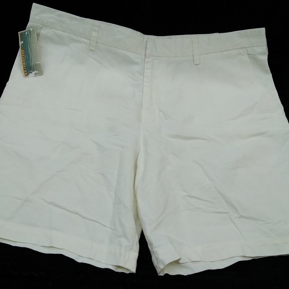 BREAKWATER Men's Shorts Size 44 Linen Cotton Flat Front NEW